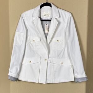 NWT Anthropologie Neve Utility Jacket in White